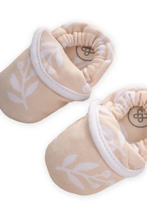 Chaussons bébé à élastique à l'arrière, jaunes, 16-23 mois