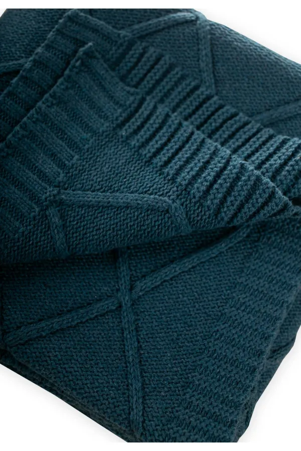 Couverture tricotée 80x100cm Huile