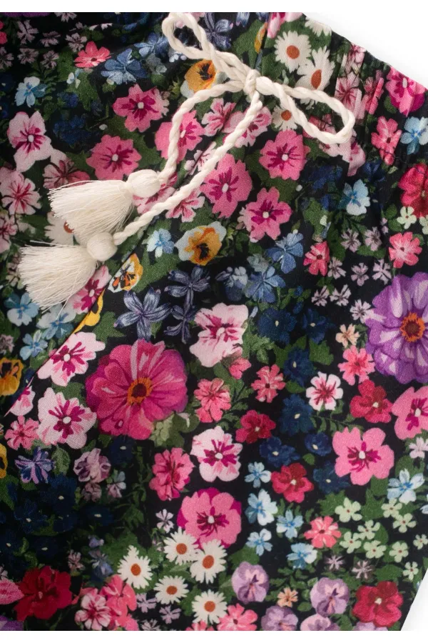 Patterned Viscose Trousers, Ages 2-10, Floral Design