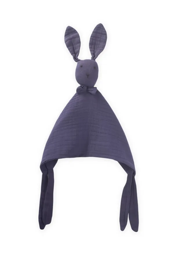 Rabbit Muslin Sleeping Companion (Washed) 40X40 cm Navy Blue