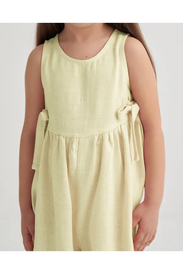 Kolsuz Bağcıklı Tulum 2-7 Yaş Sarı