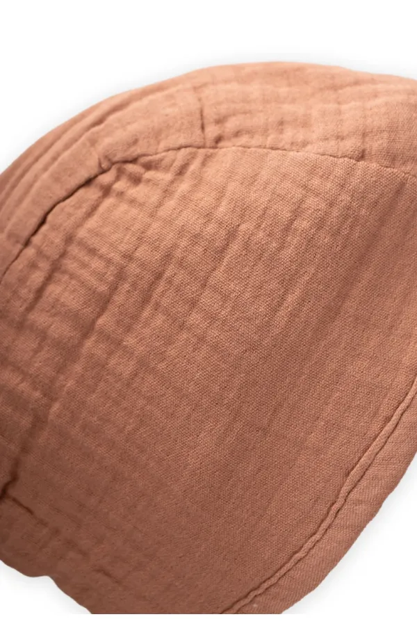 Tie-Up Baby Muslin Hat 0-2 years Light Brown