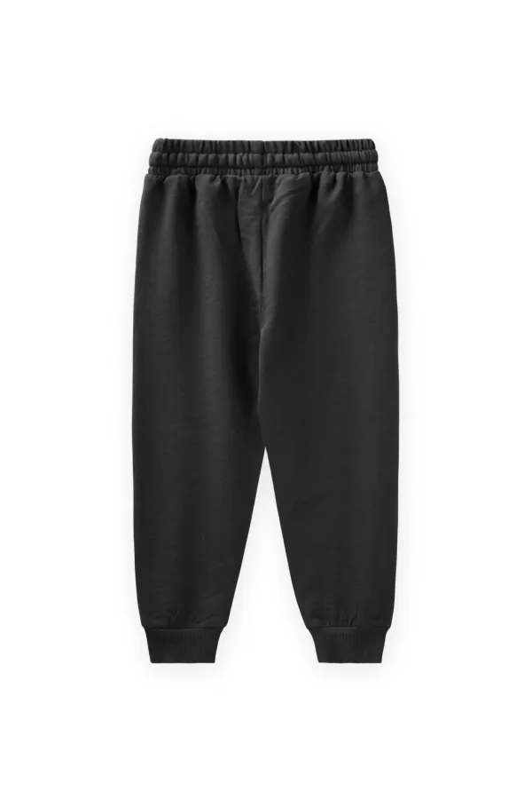 Survêtement basique saisonnier noir pour enfants de 2 à 10 ans