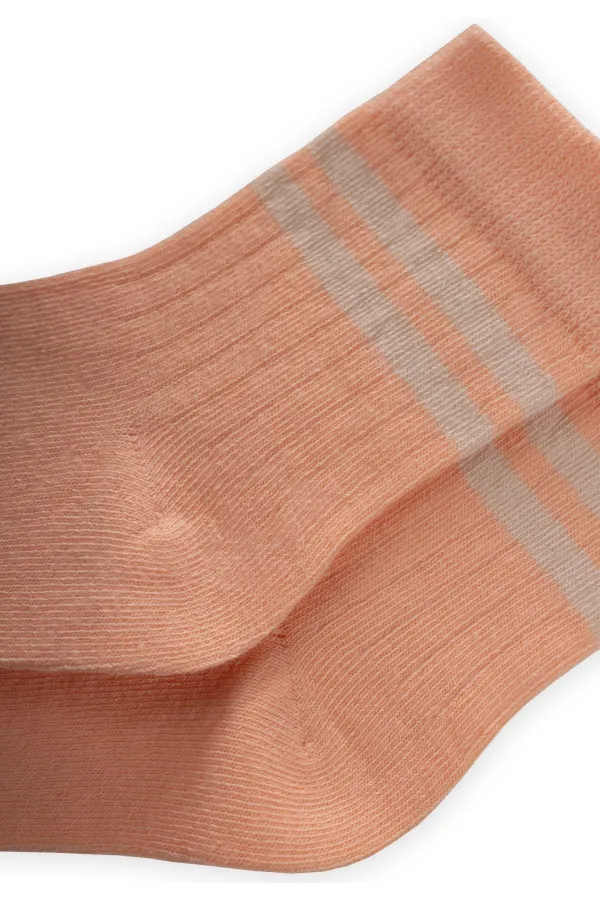 Ham Çizgili Soket 3-8 Yaş Somon