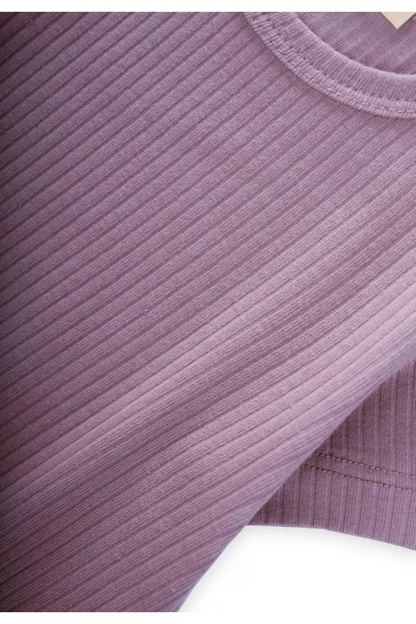 Basic Ribbed T-Shirt 1-5 Years Lilac