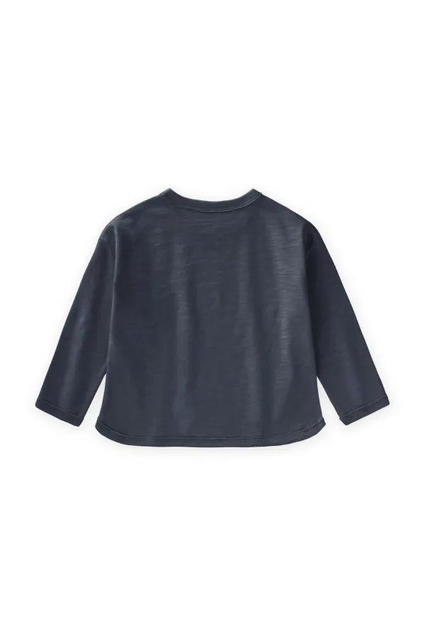 T-shirt saisonnier à manches longues, 1 à 7 ans, bleu marine