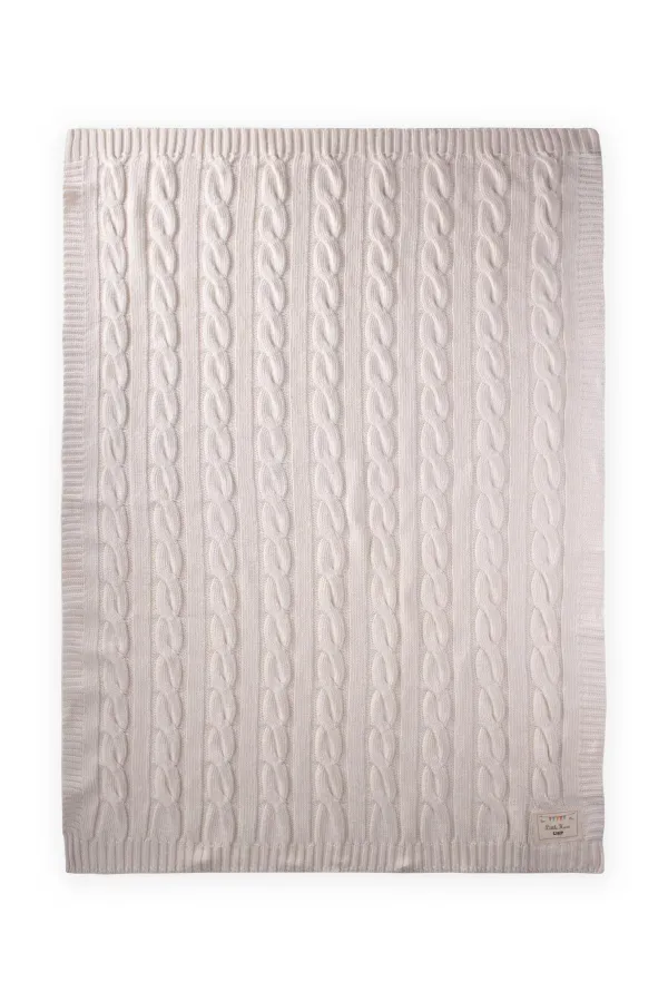 Hair Knitted Knitted Blanket 80X100 Cm (+/- 5 Cm) Natural