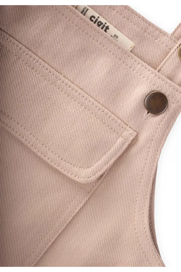 Salopette en gabardine beige 2-7 ans