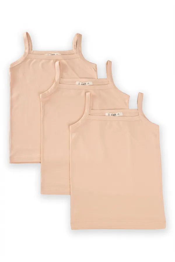 İp Askılı Kız Atlet Üçlü Açık Somon