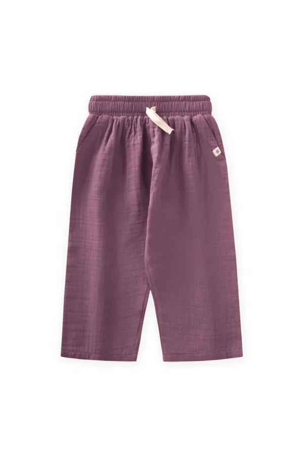 Müslin Pantolon 1-10 Yaş Mürdüm