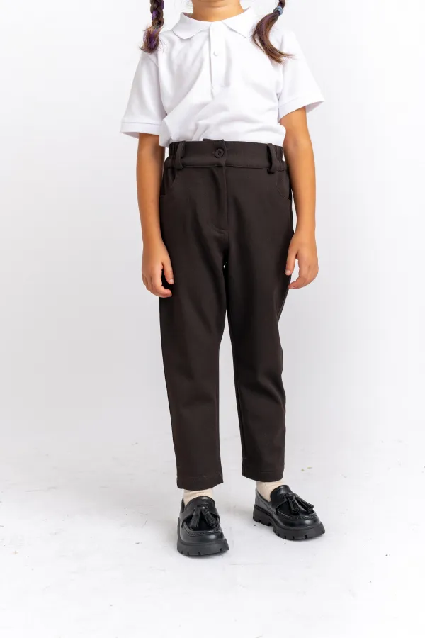 Lycra Gabardine Trousers 2-7 Years Brown