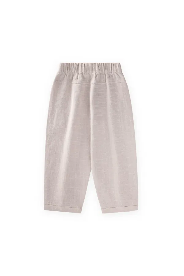 Keten Boyfriend Pantolon 2-10 Yaş Bej Keten Boyfriend Pantolon 2-10 Yaş Bej