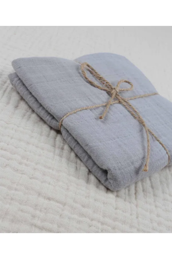 Tissu mousseline 50x50 cm gris