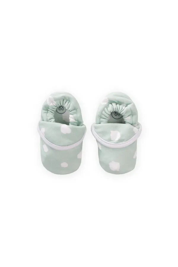 Chaussons bébé élastiques à l'arrière, 16-23 mois, vert turquoise