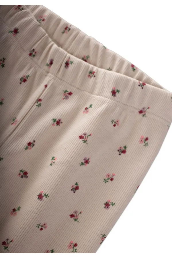 Desenli Tayt 1-5 Yaş Ekru