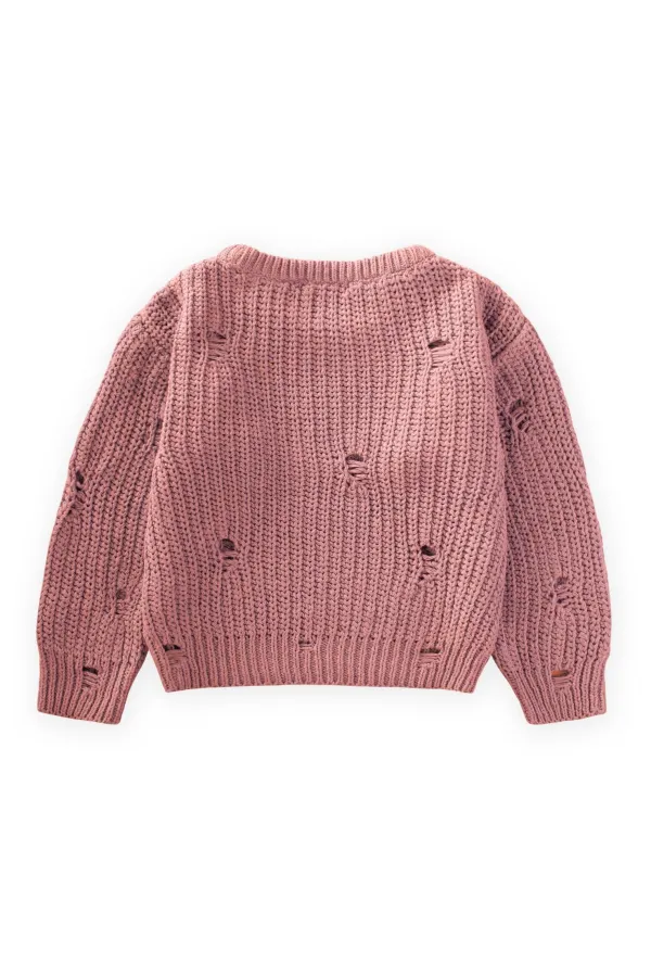 Selanik Knitwear Sweater 2-8 Years Old Dusty Rose