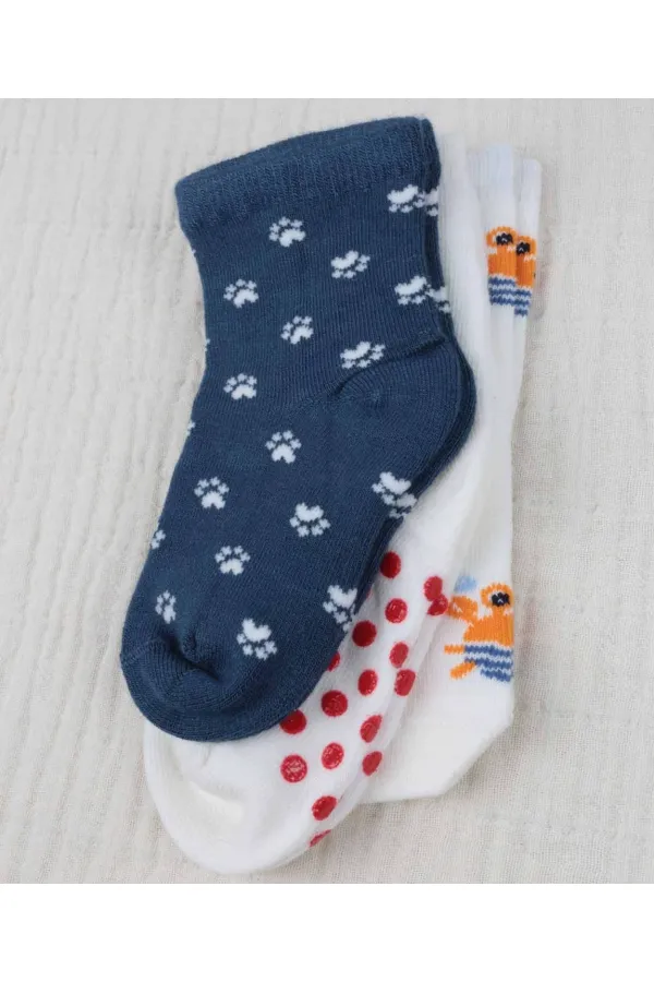 Chaussettes Triple Kids pour garçons de 2 à 3 ans, couleurs assorties, lot de 1