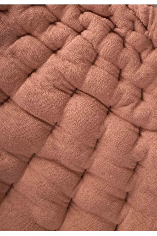 Muslin Leaf Baby Play Mat (Washed) Coffee