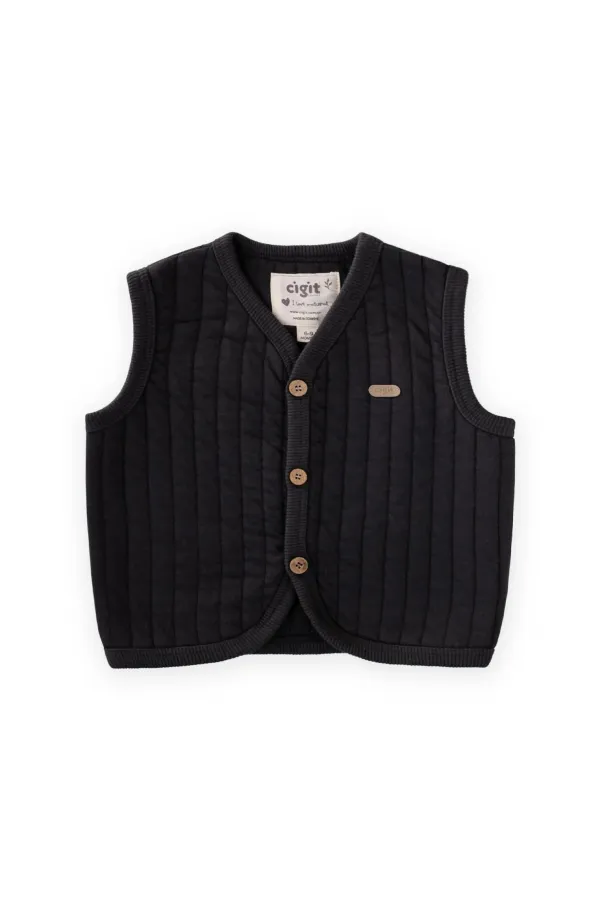 Quilted Vest 0-4 Years Anthracite
