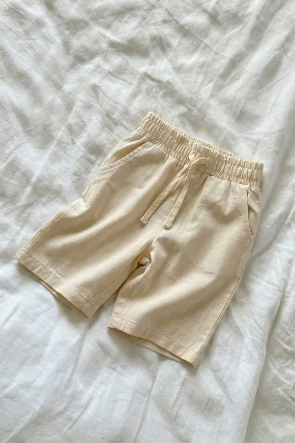 Flannel Capri Pants, 1-8 Years, Natural