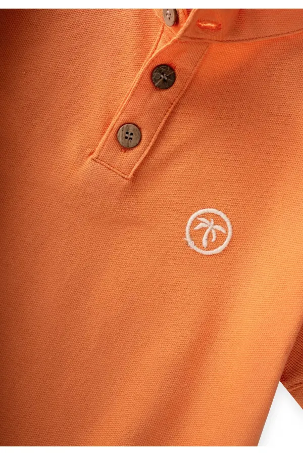 Ensemble Capri à col mandarin, 2-10 ans, orange