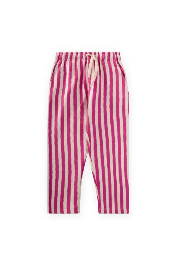 Striped Tracksuit 3-12 Years Fuchsia