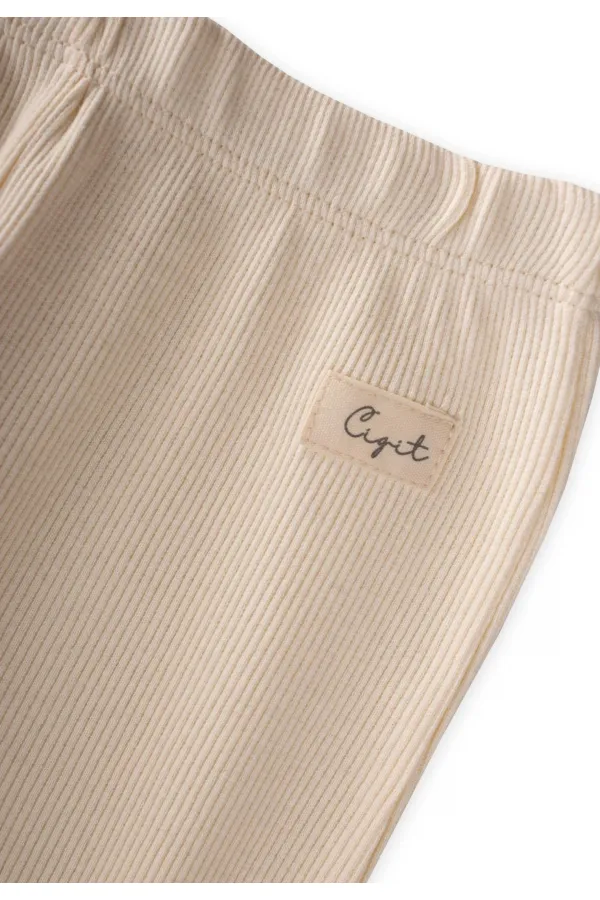 Tayt Pantolon 1-5 Yaş Ekru