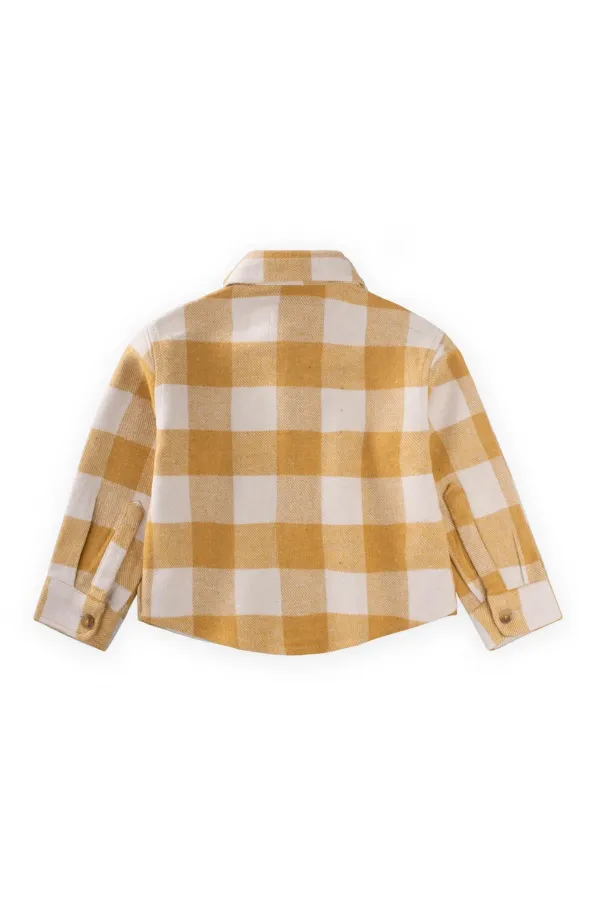 Oduncu Gömleği 1-9 Yaş Hardal Ekose