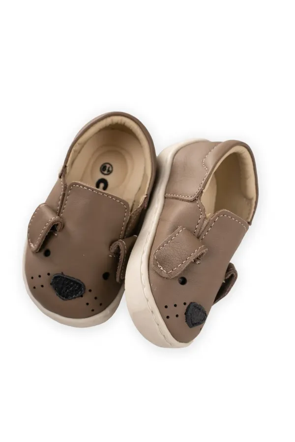 Chaussures pour enfants en cuir pour chien, pointure 19/25, couleur vison