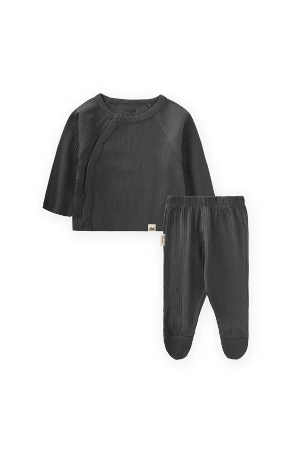 Fitilli Ayaklı Takım 0-9 Ay Antrasit