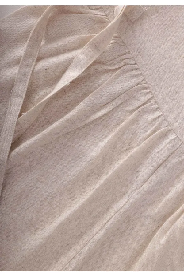 Sleeveless Laced Linen Jumpsuit 2-6 Years Natural