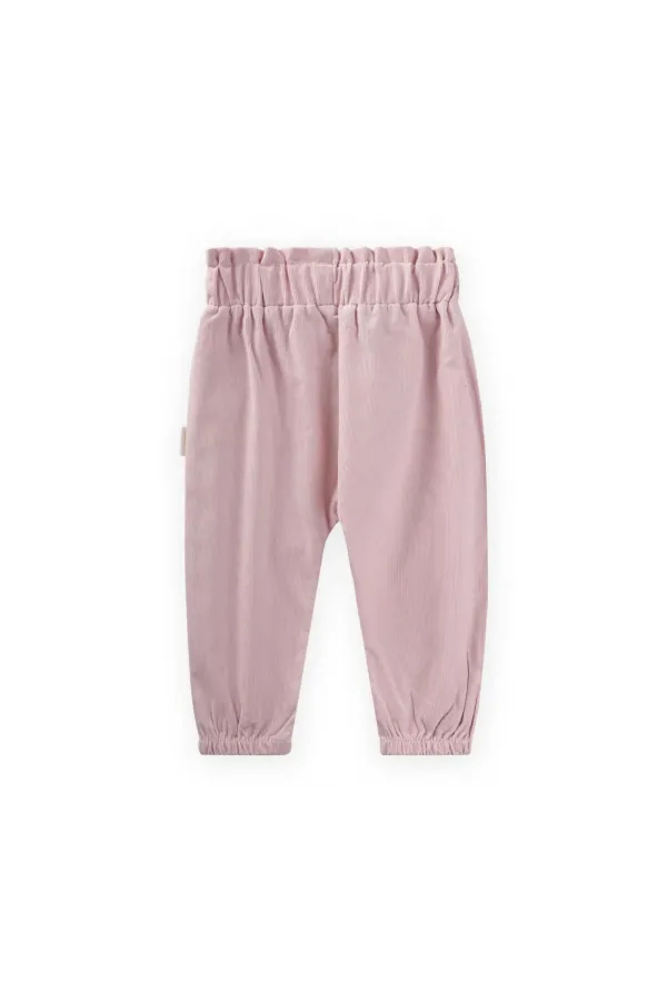 Pantalon shalwar pour bébé 0-3 ans rose poudré