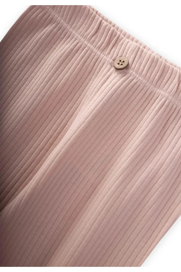 Collants côtelés rose poudré 0-5 ans