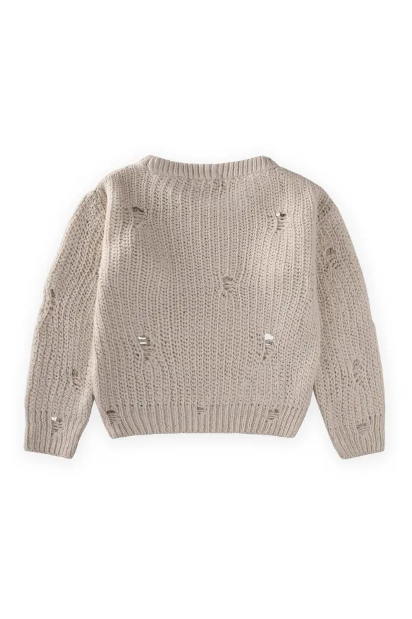 Pull Selanik en maille, 2-8 ans, naturel