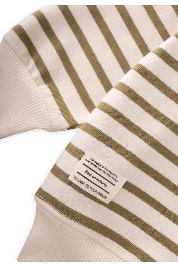 Striped Cardigan 2-10 Years Olive