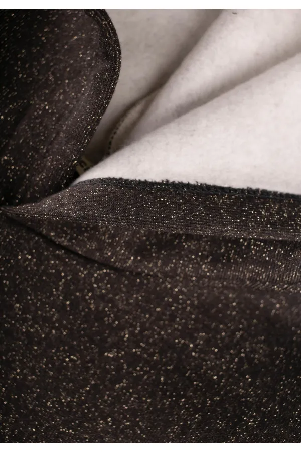 Simli Şardonlu Kısa Rahat Kesim Hoodie Takım 3-10 Yaş Antrasit