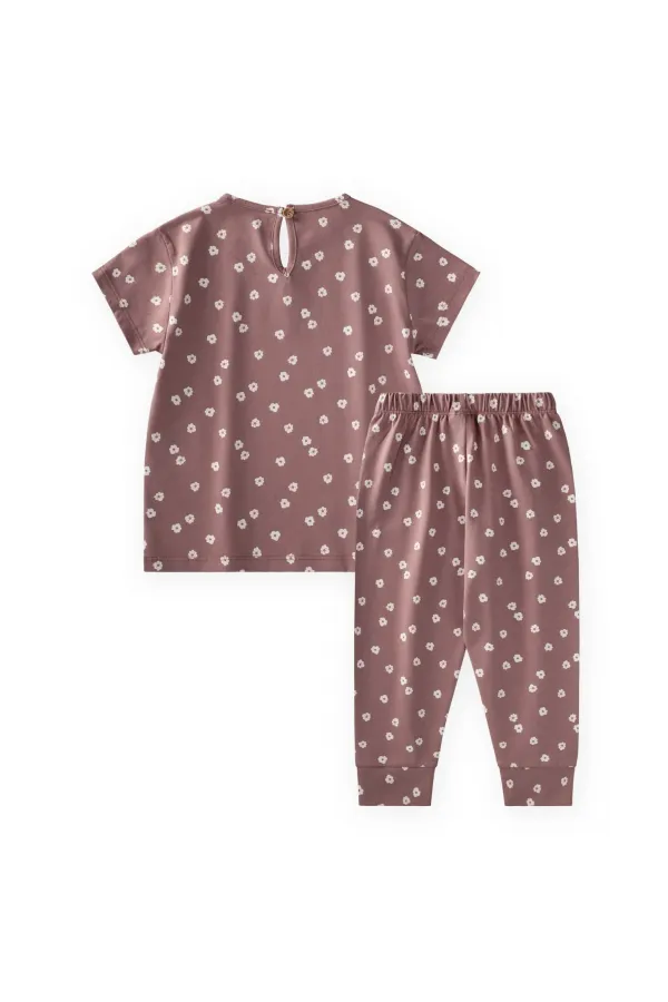 Desenli Pijama Takımı 2-9 Yaş Çiçek Desen Desenli Pijama Takımı 2-9 Yaş Çiçek Desen