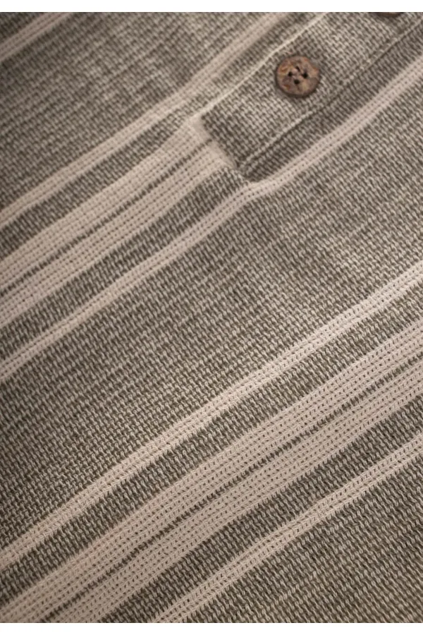 Oversize Yarım Patlı Gömlek 1-7 Yaş Yeşil