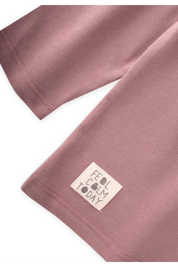 Etiket Detaylı Mevsimlik T-Shırt 2-10 Yaş Bakır