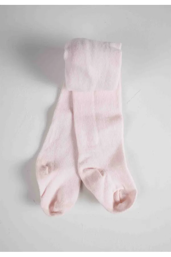 Collants unis pour enfants de 1 à 13 ans, rose poudré