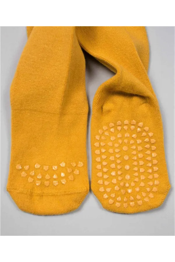 Collants antidérapants et anti-ramper 6-24 mois Jaune moutarde
