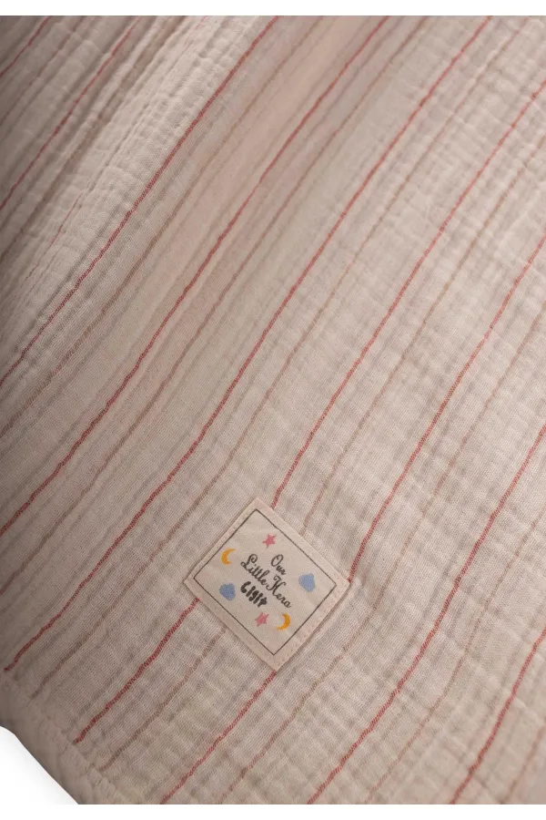 Müslin Panço Standart İnce Pudra Çizgili