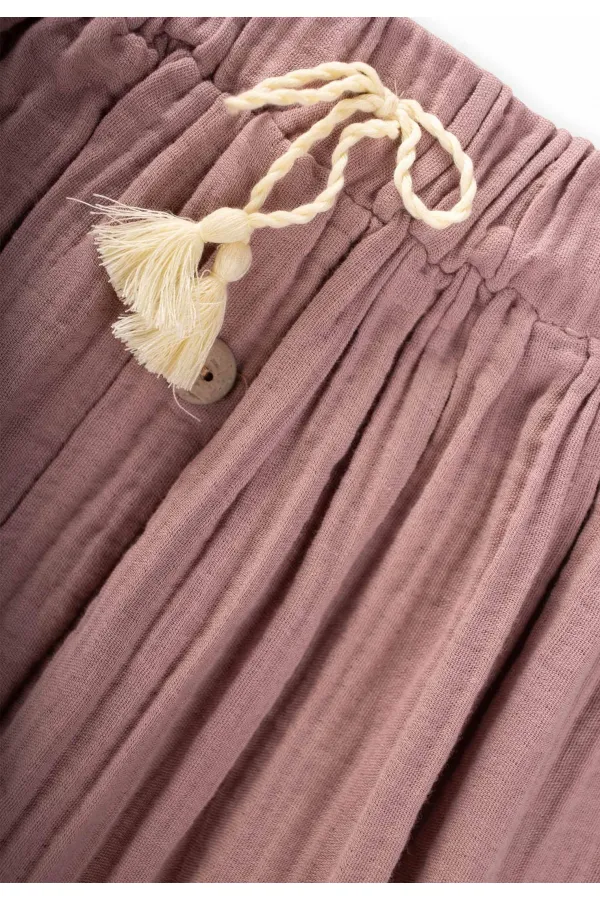 Organik Müslin Etek 2-8 Yaş Bakır