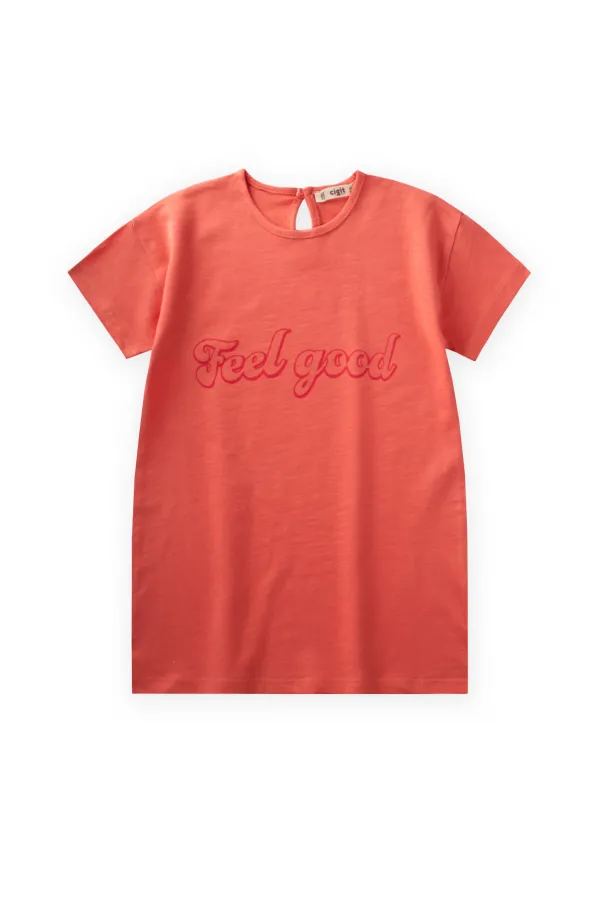 Tunic T-Shirt 4-12 Years Coral