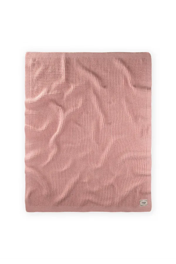 Thessaloniki Knit Blanket 80x100 (+/-5 cm) Salmon