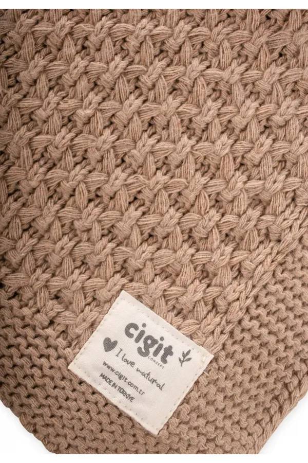 Couverture tricotée Piti Piti 80x100 cm Vison