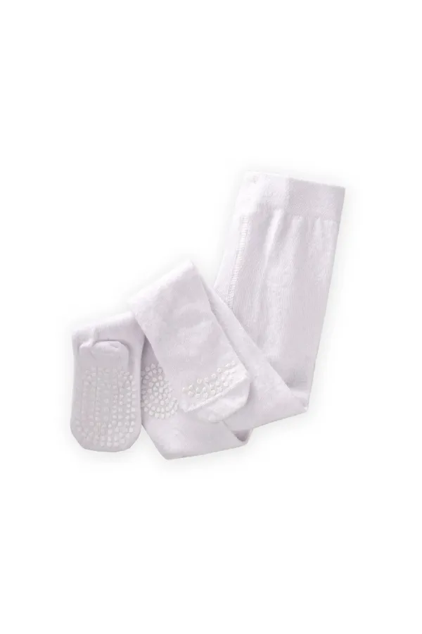Emekleme Ve Kaymaz Külotlu Çorap 6-24 Ay Beyaz