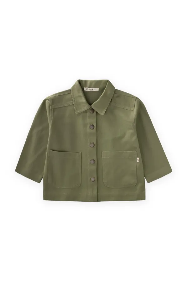 Gabardin Ceket 2-7 Yaş Olive