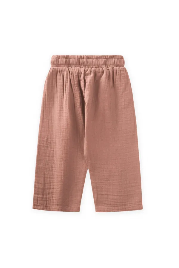 Müslin Pantolon 1-7 Yaş Açık Kahve