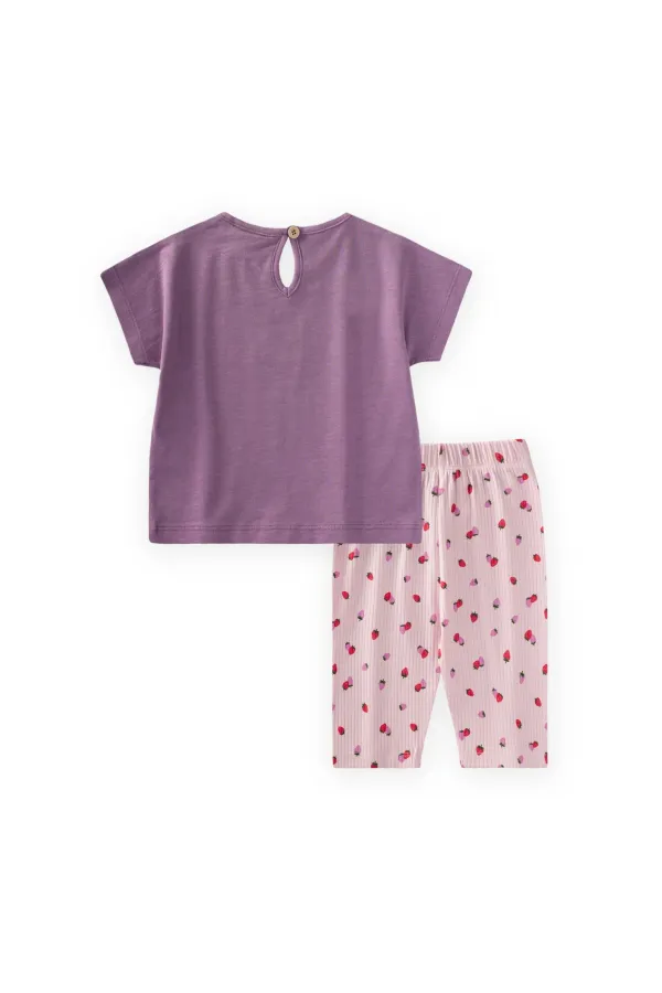 Knee-High Leggings and T-Shirt Set, Ages 1-7, Purple Knee-High Leggings and T-Shirt Set, Ages 1-7, Purple